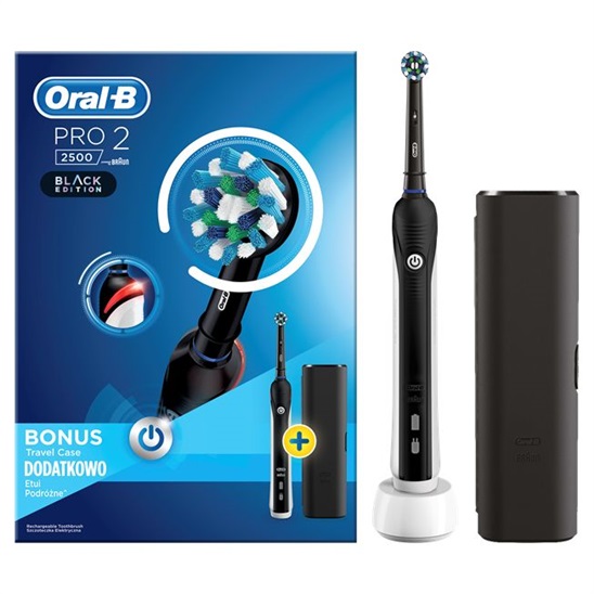 ORAL-B PRO 2500 Black Cross Action